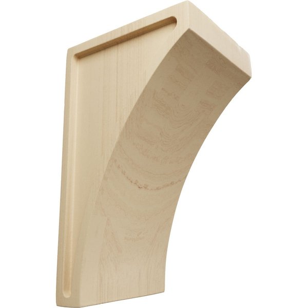 Ekena Millwork 3"W x 3 1/2"D x 6"H Small Lawson Wood Corbel, Rubberwood CORW03X03X06LWRW